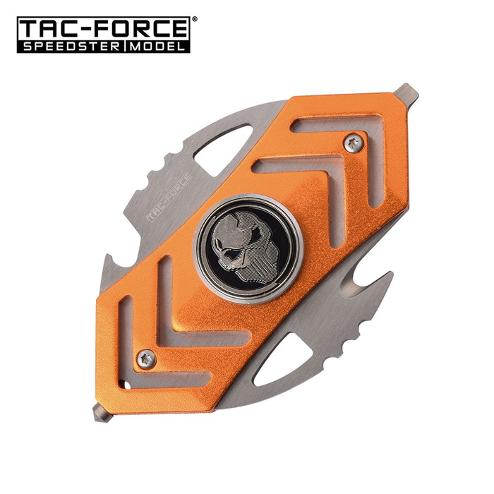 TAC-FORCE Tactical Fidget Spinner Glass Breaker Belt Cutter TF-FSP001OR Orange