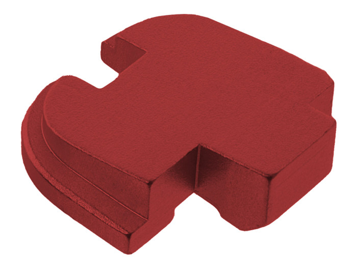 NDZ Red Rear Slide Plate for Springfield Armory XD-S - Angled View Front