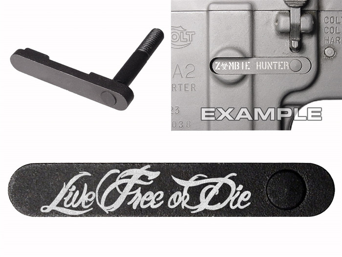 NDZ AR-15 SW 15-22 Black Magazine Catch 263 Live free or die 1L