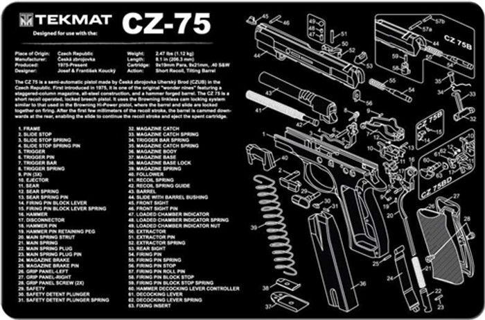 TekMAT Handgun Gun Cleaning and Maintenance Mat for CZ-75