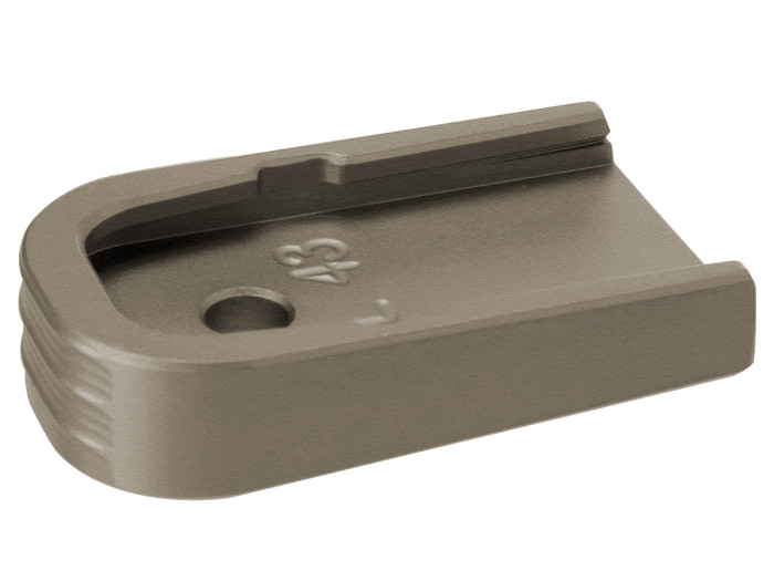NDZ HC-FDE Magazine Plate for Glock 43 - Angled View Up
