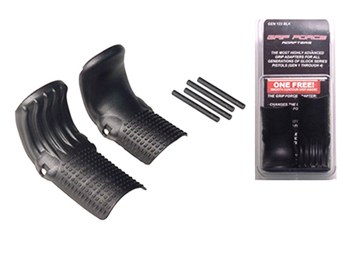 Grip Force Black Beavertail Kit Backstraps for Glock GEN 1-3 - Complete Kit