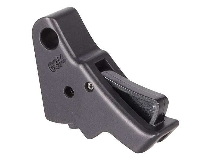 Apex Enhancement Trigger Shoe for Glock Gen 1-4 in Black - Angled View