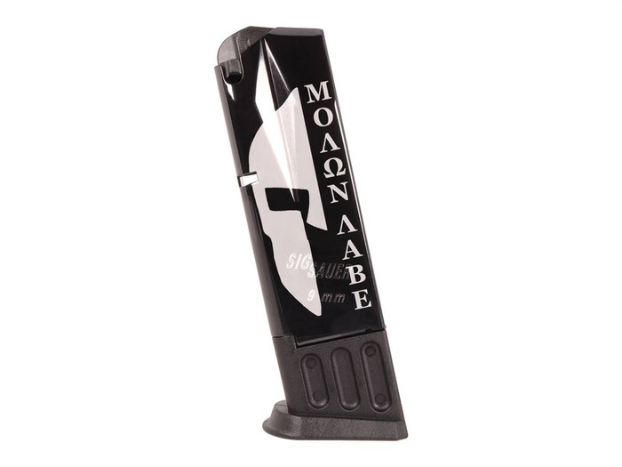 Sig Sauer P229 P228 9mm 10 Round Magazine Half Spartan Hemet Molon Labe - Side View