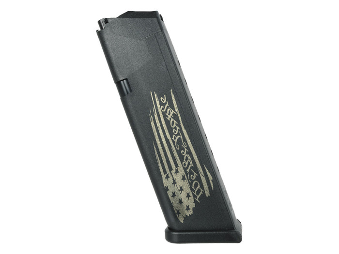 Glock OEM Magazine for 17 34 Gen 1-4 10 Round 9mm We The People Distressed Flag