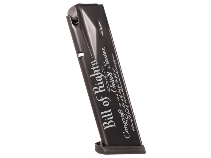 Canik OEM Magazine for TP9, METE, Full Size, 10 Round, Bill Of Rights - Side View
