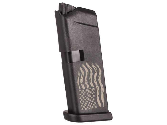 Glock OEM Magazine for 42 6 Round .380 USA Flag Distressed