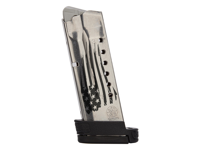 Smith & Wesson OEM Magazine for M&P Shield 9mm, 8 Round, WTP Distressed Flag No Text