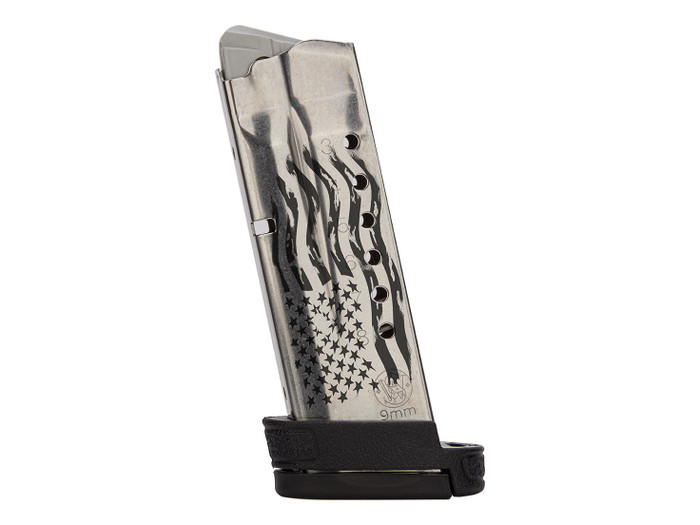 Smith & Wesson OEM Magazine for M&P Shield 9mm, 8 Round, USA Flag Distressed