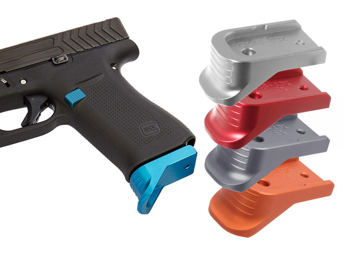 NDZ Glock 48 43X Magazine Floor Plate with Finger Extension Retro Style - Multiple Colors