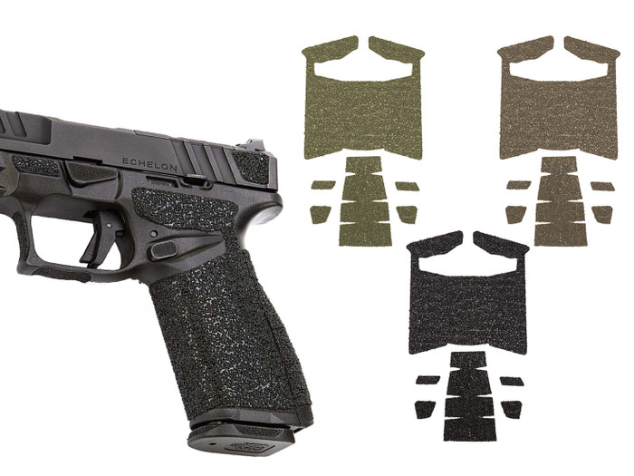 NDZ Springfield Echelon Granulate Textured Wrap Around Pistol Grip - Black Granulate - Main Image