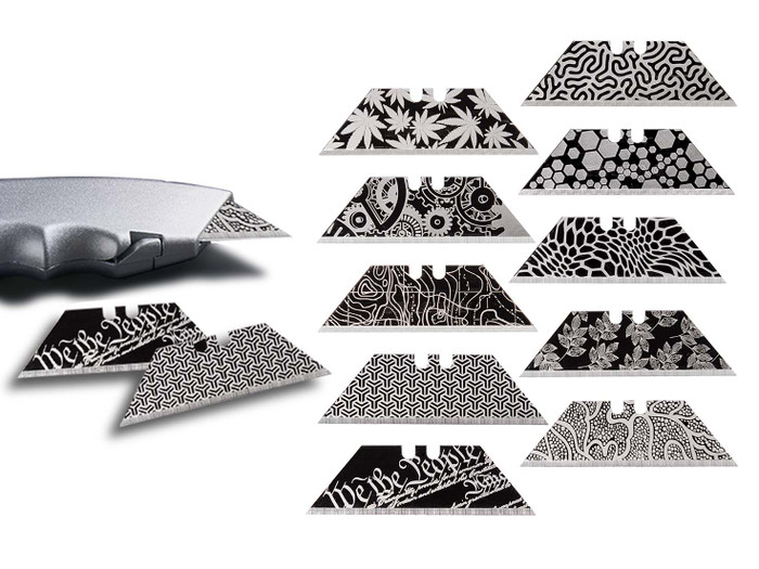 NDZ Serrated Custom Laser Engraved Utility Knife Blades | NDZ