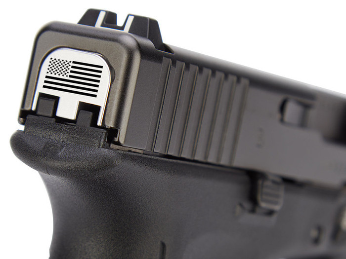 NDZ Performance Rear Slide Cover Back Plate For Gen 1-4 Glock 17 19 9mm 40 357 45 Custom Laser Engraved Images On Brass Made In The Usa Choose Image Engraving Color