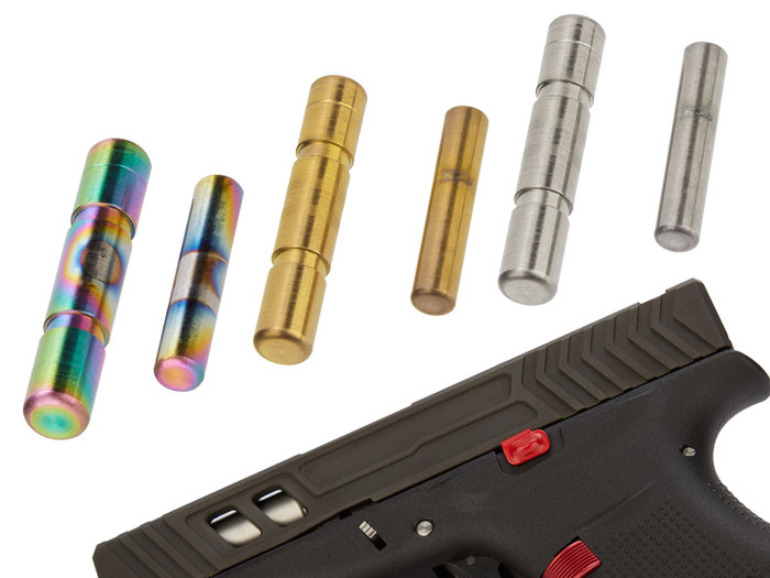 NDZ Glock 42 43 43X 48 Stainless Steel 2 Pin Kit - Multiple Colors