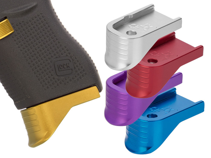 NDZ Glock 43 Magazine Floor Plate with Finger Extension - Multiple Colors