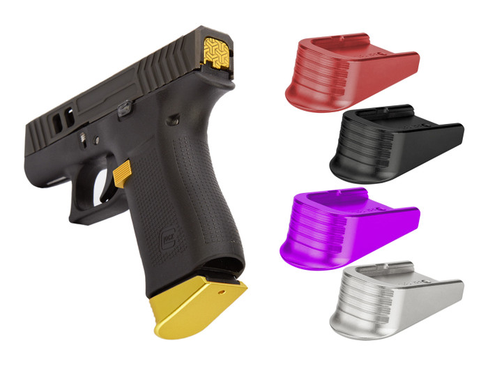 NDZ Glock 48, 43X Magazine Floor Plate with Finger Extension - Multiple Colors