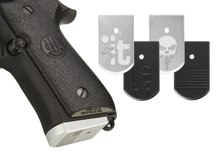 NDZ Beretta 92 & 96 Magazine Plate with Deep Laser Engraved Image - Multiple Variations