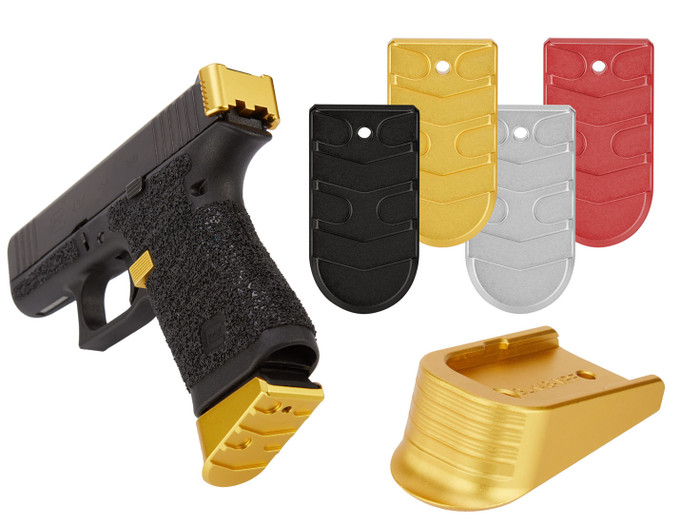 NDZ Glock 48, 43X Magazine Floor Plate with Finger Extension, Aspis Cut