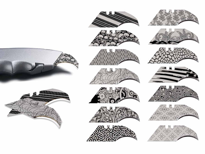 NDZ Serrated Custom Laser Engraved Utility Knife Blades | NDZ