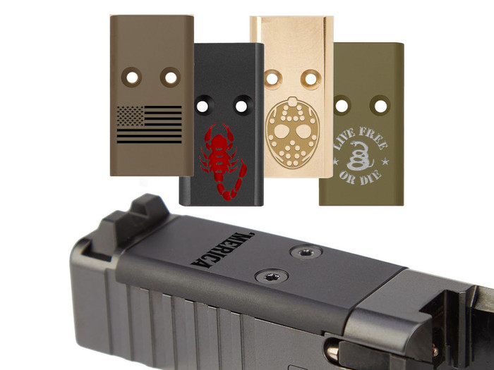 NDZ Glock Gen 4-5 & Crossover MOS Optic Cover Plate, Brass - Multiple Variations