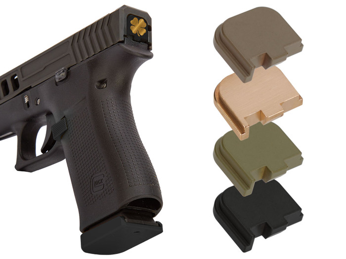 NDZ Glock 43X 48 43 Rear Slide Cover Plate, Heavyweight Brass - Multiple Variations