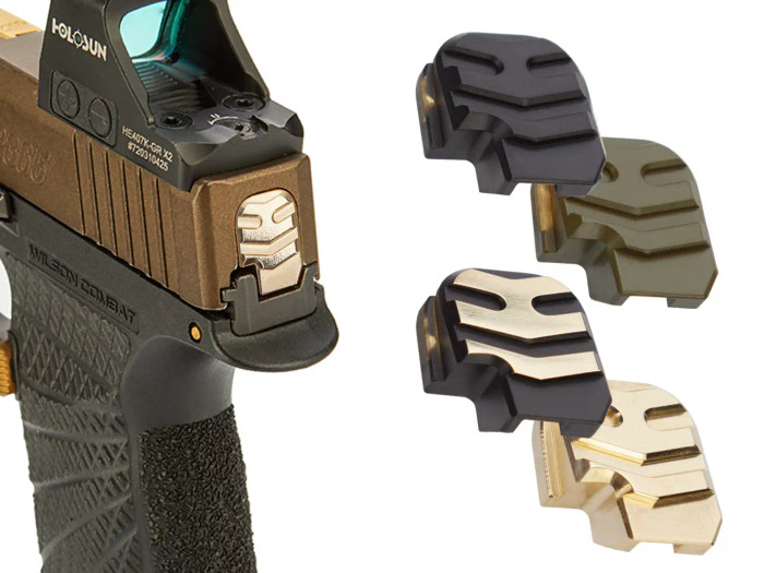 NDZ Sig P365 Series Brass Rear Plate, Aspis Cut - Multiple Variations