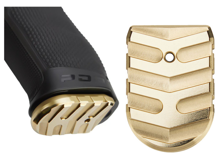NDZ Walther PDP Brass Magazine Plate, Aspis Cut - On the Gun