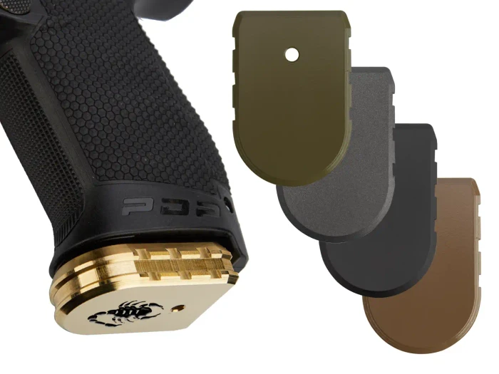 NDZ Walther PDP Extended Magazine Base Plate, Brass - Multiple Variations