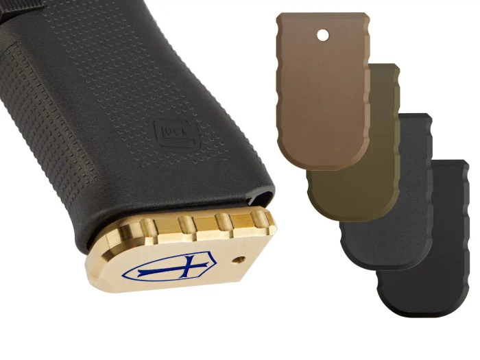 NDZ Glock 43X, 48 Magazine Base Plate, Brass - Multiple Variations