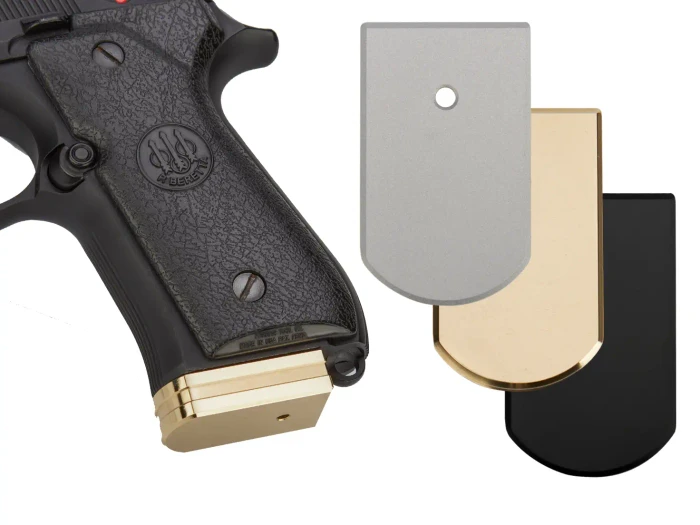 NDZ Beretta 92 & 96 Extended Magazine Plate, Brass - Multiple Variations