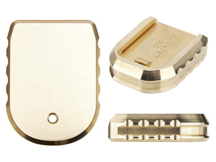 NDZ Springfield Echelon 17 Round Extended Magazine Plate, Brass - All Angles