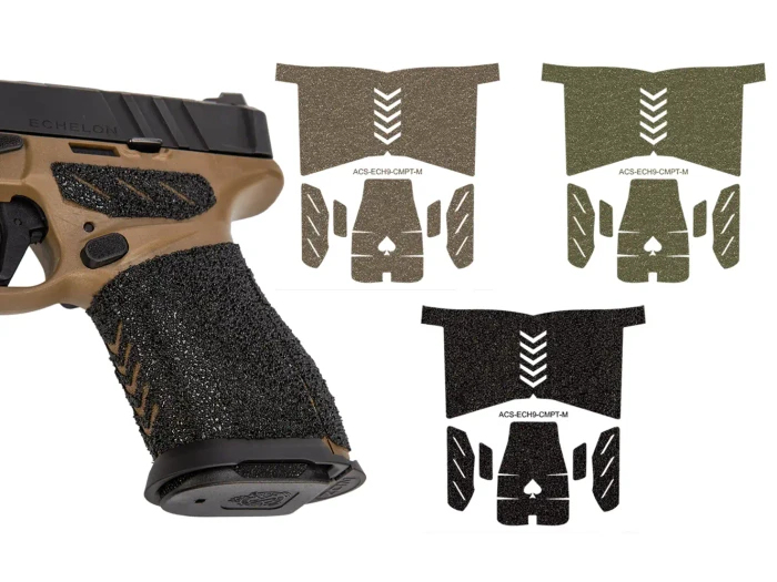 NDZ Textured Grip for Springfield Armory Echelon Compact, Granulate, Cut - Multiple Variations