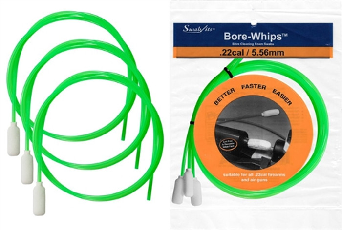 Swab-Its Foam Tip Firearm Cleaning Bore Whips .22cal 5.56mm - Complete Kit