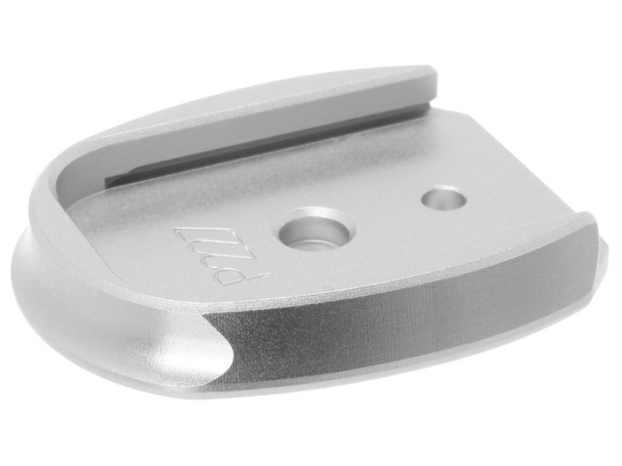 NDZ Silver Magazine Plate for Sig Sauer P227 .45 ACP 10 & 14 Round - Angled View