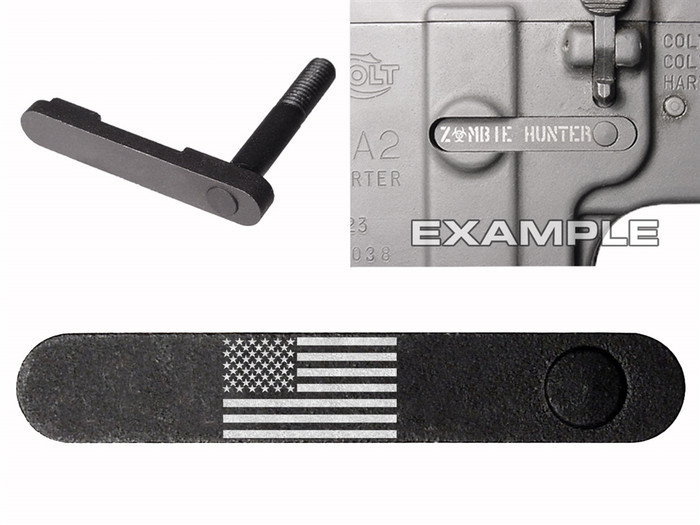 NDZ AR-15 SW 15-22 Black Magazine Catch US Flag