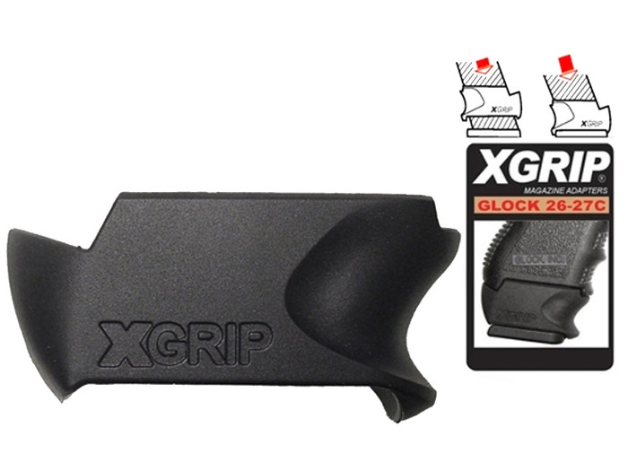 X-GRIP Magazine Extension for Glock 26 27 Compact XGGL26-27c - Product with Packaging