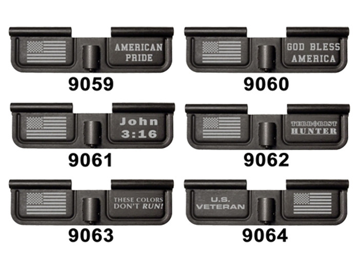 NDZ 308 AR-10 Ejection Port Dust Cover BLK - Lasered (14) Texas