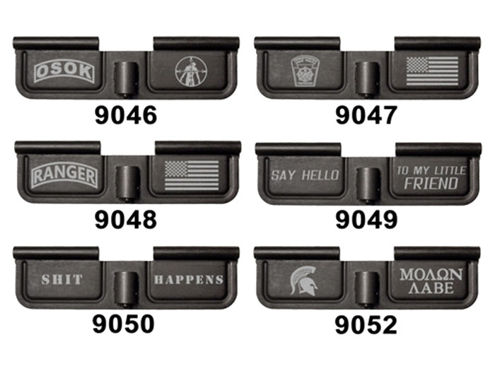 NDZ 308 AR-10 Ejection Port Dust Cover BLK - Lasered (08) Spartan & More