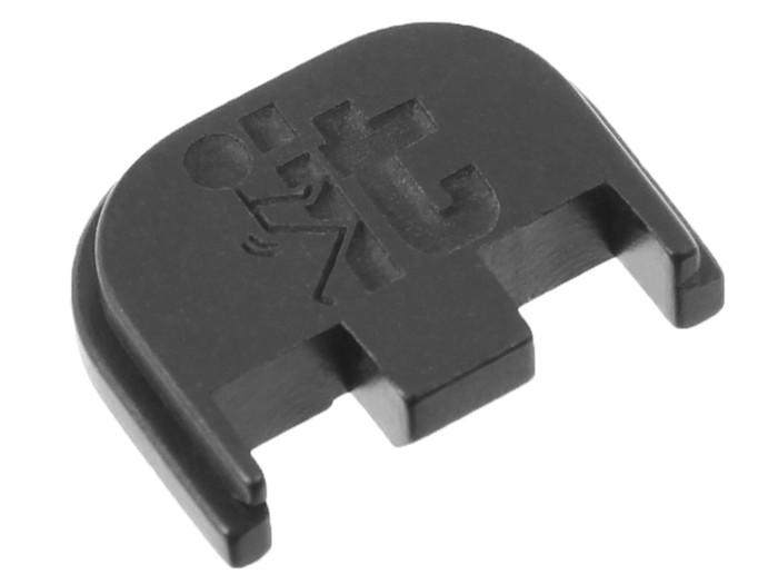 NDZ Rear Slide Cover Plate For Glock GEN 5 with Laser Deep Engraved F It Stickman in Black