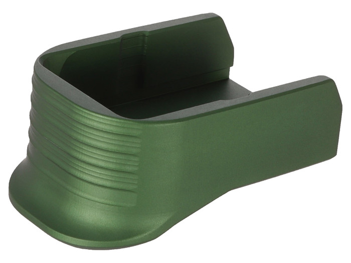 NDZ Green Magazine Plate Finger Extension for Glock 30 10-Round - Angled View Down