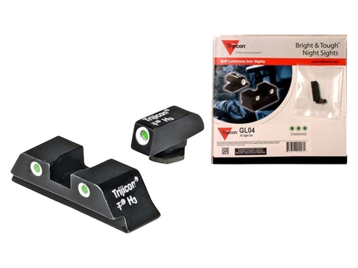 Trijicon GL04 Green 3 Dot Bright & Tough Night Sight Set for Glock 20 21 21SF 29 30 31 32 36 37