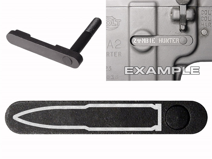 NDZ AR-15 SW 15-22 Black Magazine Catch Bullet out line Left