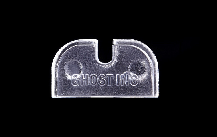 Ghost Armorer's Half Rear Slide Cover Plate for Glock GEN 1-5 Clear - Front View