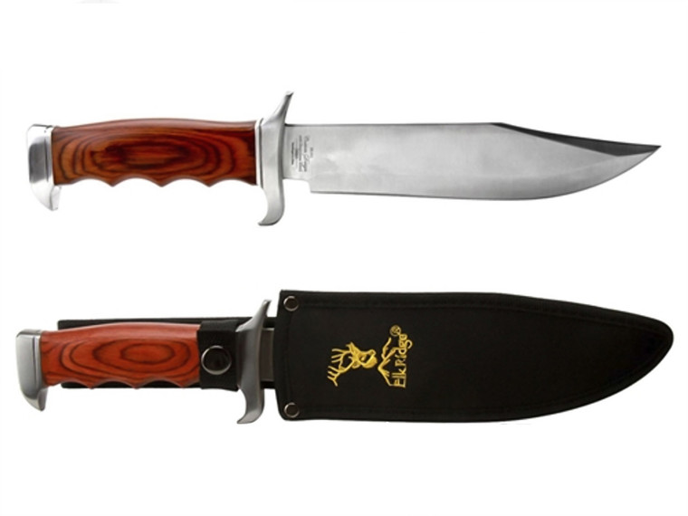 Elkridge 12.5" Full Tang Wood Handle Fixed Blade Knife ER-012 - All Angles