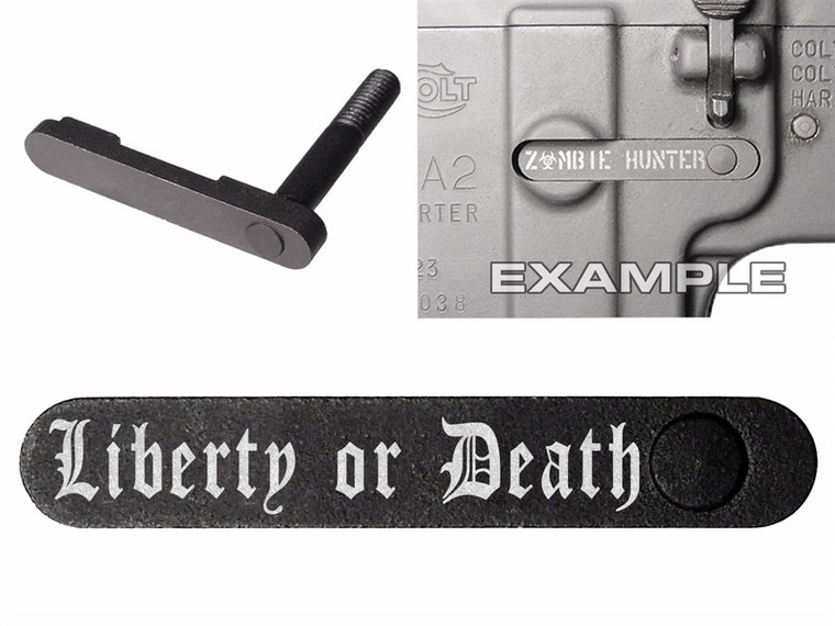 NDZ AR-15 SW 15-22 Black Magazine Catch Liberty or Death
