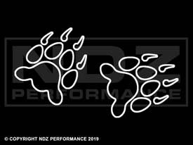 676 - Bear Paw Prints Outline