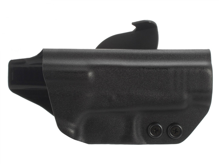 Rounded by Concealment Express RH OWB Outside The Waistband Paddle Holster Black Kydex for Glock 48 - Right Side View