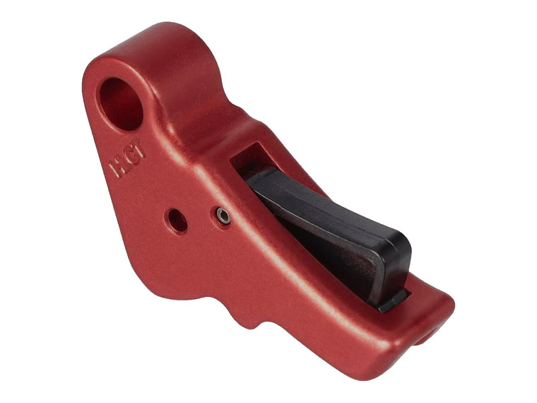 Apex Springfield Armory Hellcat Hellcat Pro Trigger Enhancement Kit in Red & Black - Angled View Left
