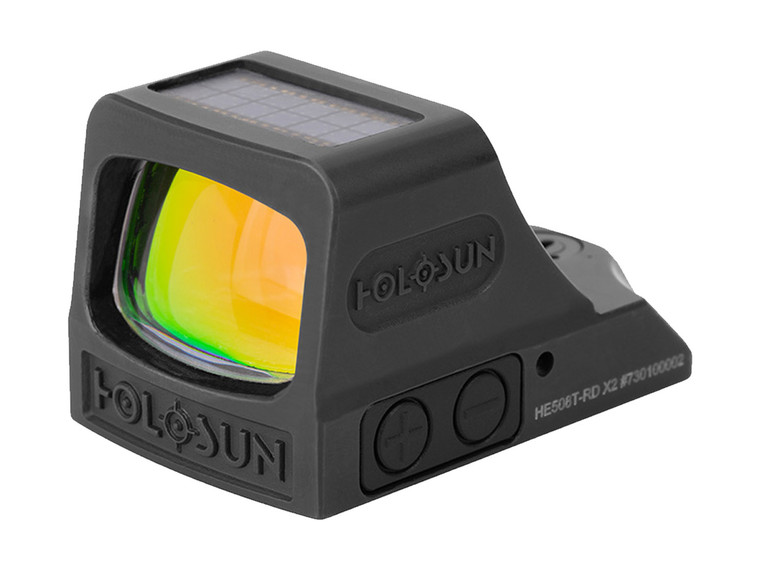 Holosun 508T X2 Series Reflex Sight 2 MOA Dot & 32 MOA Circle Red - Angled View Left Front