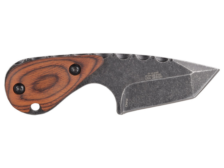 Mtech Full Tang Tanto Fixed Blade 5" Knife Brown MT-20-90BR - Side View
